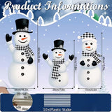 NNETM 2D Christmas Snowman Yard Decoration Set
