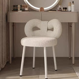 NNETM Vanity Stool with Bow Backrest Butterfly Design