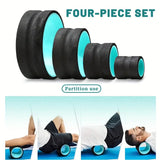 NNETM Back Stretching Yoga Wheel 4-Piece Set