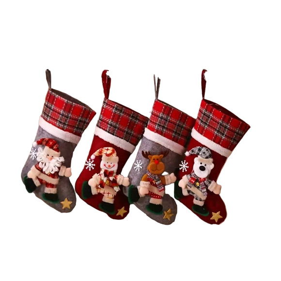 NNETM Boho Cotton Christmas Stockings Set of 4