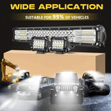 NNETM Off Road LED Light Bar Kit with Pods