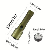 NNETM Flashlight Rechargeable with Fresnel Lens