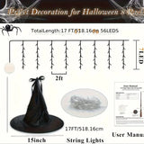 NNETM Glowing Hanging Witch Hats with Remote (8 Pack)