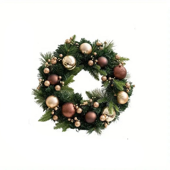 NNETM Christmas Ball Flower Wreath Door Hanging Decoration