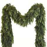 NNETM Christmas Real Touch Cedar Garland Decor (2pcs)