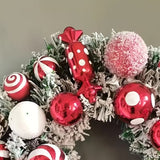 NNETM Classic Flocked Christmas Wreath Door & Wall Decor