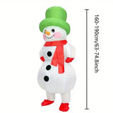 NNETM Adult Inflatable Christmas Snowman Costume