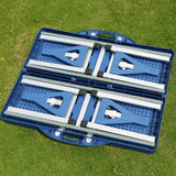 NNETM Folding Camping Table with Storage Mesh