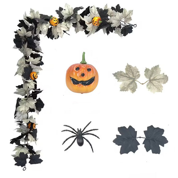 NNETM Black & White Maple Leaf Garland Set