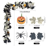 NNETM Black & White Maple Leaf Garland Set