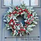 NNETM Winter Red Berry Wreath for Door Wall Decor