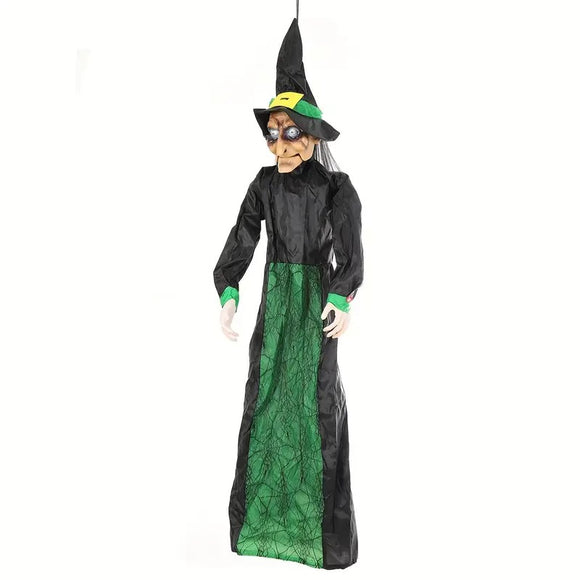 NNETM Voice-Activated Hanging Ghost Prop with Sound and Light