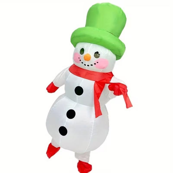 NNETM Adult Inflatable Christmas Snowman Costume