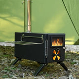 NNETM Portable Foldable Wood Stove with 7 Chimneys