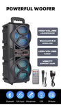NNETM 3000W Portable Wireless Speaker with Dual Subwoofers