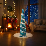 NNETM Blue White Glitter Christmas Tree