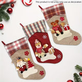 NNETM Classic Christmas Stocking Set Polyester Decor (3pcs)