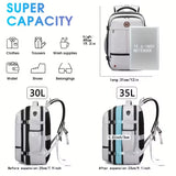 NNETM Laptop Travel Backpack with Trolley Sleeve
