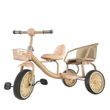NNETM Kids Double Tricycle Pedal Push Ride-On Cart