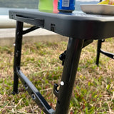 NNETM Adjustable Folding Camping Table with Storage Mesh
