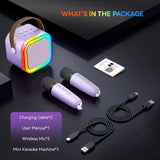 NNETM Wireless Mini Karaoke Machine with Microphones