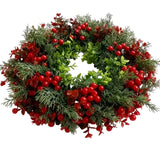 NNETM Luxury Christmas Wreath Red Berries Pine Cones