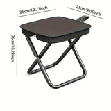 NNETM Folding Stool Iron Frame Outdoor Camping Chair