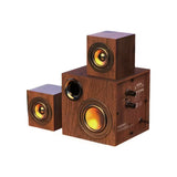 NNETM 3-in-1 Wooden Computer Speaker System High Sound