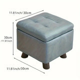 NNETM Multifunctional Storage Stool Cushioned Flip-Top Organizer
