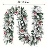 NNETM Snowflake Garland with Pinecones and Berries