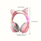NNETM RGB Cat Ear Wired Gaming Headset with Mic