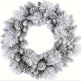 NNETM Classic Halloween Autumn Frosted Pine Wreath