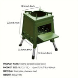 NNETM Folding Campfire Stove Portable Outdoor