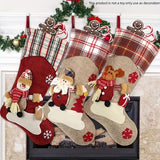 NNETM Classic Christmas Stocking Set Polyester Decor (3pcs)