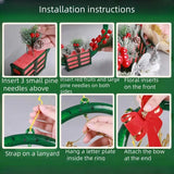 NNETM LED Christmas Garland with Wreath & Sign