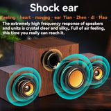 NNETM 3-in-1 Wooden Computer Speaker System High Sound