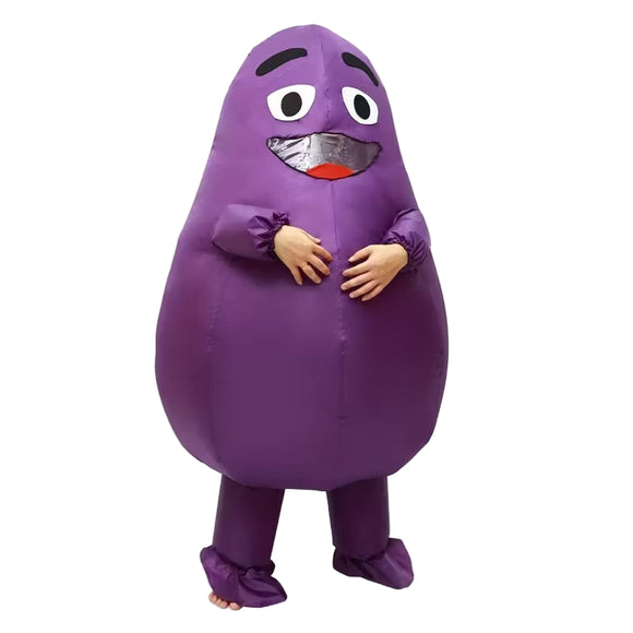 NNETM Cartoon Potato Halloween Costume with Glasses