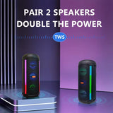 NNETM Portable Wireless Speaker with RGB Lighting & Microphone