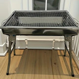 NNETM Portable Foldable Stainless Steel Grill for Outdoor Use
