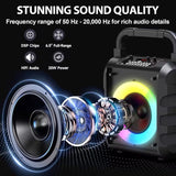 NNETM 20W Portable Karaoke Speaker with Dual Wireless Mics