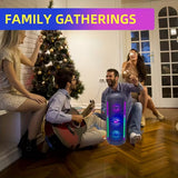 NNETM Portable Wireless Speaker with RGB Lighting & Microphone