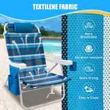 NNETM Foldable Beach Lounge Chairs with Backrest (2pcs)