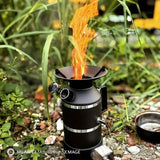 NNETM Outdoor Fire Pit Stove with Kettle