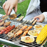 NNETM Portable Foldable Stainless Steel Grill for Outdoor Use