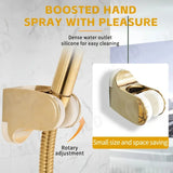 NNETM Golden Rainfall Shower Head Handheld Combo Set