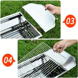 NNETM Portable Foldable Stainless Steel Grill for Outdoor Use