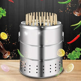 NNETM Charcoal Grill with 30 Skewers