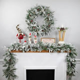 NNETM Christmas Wreath with Snowy Pine Cones