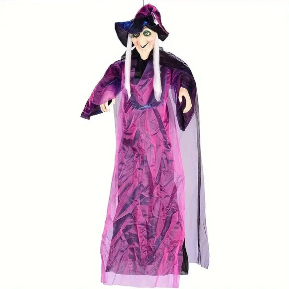 NNETM Spooky Halloween Witch Decor Voice Activated