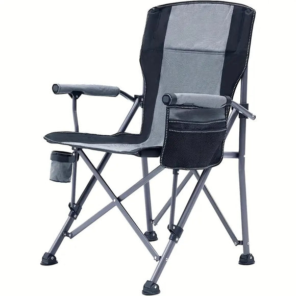 NNETM Folding Chair with Cup Holder and Armrests